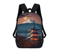 sinyumoney Japanese Night 09 School Backpack Lightweight Schoolbag Dayback Bookbag College for Teenage Girls Boys Women Men 17inch