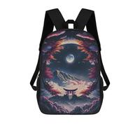 sinyumoney Japanese Night Backpack School Bag School Secondary High School College Backpack Travel for Teenage Girls Boys Women Men 17inch