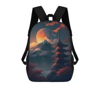 sinyumoney Japanese Night Landscape School Backpack Lightweight Schoolbag Dayback Bookbag College for Teenage Girls Boys Women Men 17inch