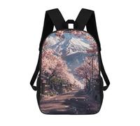 sinyumoney Japanese Road Sakura Tree Backpack School Bag Water Resistant Computer Rucksack for Campus Outdoor Travel Sports 17inch