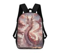 sinyumoney Japanese Sakura Dragon School Backpack Business Laptop Rucksack Bag Unisex Casual Daypack for Boys/Girls/Teenagers 17inch