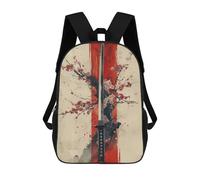 sinyumoney Japanese Sakura Katana Rucksack School Secondary High School College Backpack Travel for Teenage Girls Boys Women Men 17inch