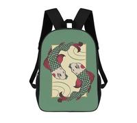 sinyumoney Japanese Style Koi Fish School Backpack Secondary Causal Travel High School Bags for Teenage Girls Boys Women Men 17inch