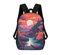 sinyumoney Japanese Sunset 03 School Backpack Daypacks Business Backpack Water Resistant Bookbag for School/Work/Travel 17inch