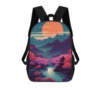 sinyumoney Japanese Sunset 05 Backpack School Bag Computer Rucksack for School/Work/Travel for Boys/Girls/Teenagers 17inch