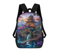 sinyumoney Japanese Sunset Fantasy 04 Backpack School Secondary Causal Travel High School Bags for Men/Women 17inch