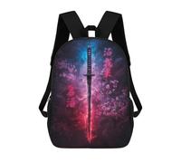 sinyumoney Japanese Sword Art Print Backpacks Kids 17inch School Backpack School Bag 3D Printed School Bag for Boys Elementary And Middle School Students