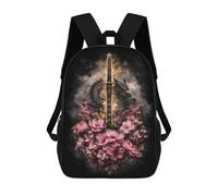 sinyumoney Japanese Sword Art Print School Backpack Lightweight Schoolbag Dayback Bookbag College for Camping Outdoor Adventures And Daily Travel 17inch