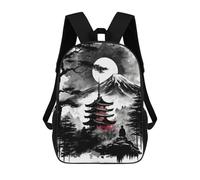 sinyumoney Japanese Temple 6 Kids Backpack Fashion Fun Backpack Book Bag for Boys And Teenager 3D Printed School Bags for Boys 17inch