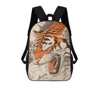 sinyumoney Japanese Tiger Art Print Backpack School Daypacks Business Backpack Water Resistant Bookbag for Men, Women & Teenage Boys 17inch