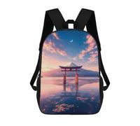 sinyumoney Japanese Torii Gate Backpacks Children's Backpacks School Bag 3D Printed Children's School Backpack Fashion Travel Backpacks for Kids Elementary Middle School 17inch