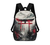 sinyumoney Japanese Torii Gate Ink School Backpack Water Resistant Travel Backpack Computer Bag for Girls Boys Teenage 17inch