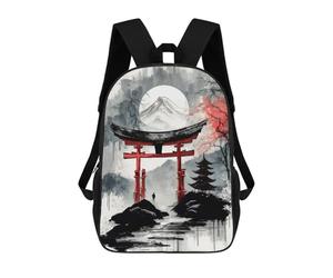 sinyumoney Japanese Torii Gate Paint 3D Printed Kids School Bag Rucksacks Children's School Fashion Casual Back Pack High Capacity Travel Book Bags Backpack for Kids 17inch