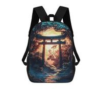 sinyumoney Japanese Torii Gate Rucksack Large School Backpack for Boys - Perfect for Travel, Work And Daily Use 17inch