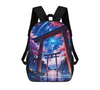 sinyumoney Japanese Torii Gate Space Landscape School Backpack Schoolbags For Girls Boys Backpack With Pocket Fashion School Bag Kids Backpack 17inch