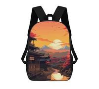 sinyumoney Japanese Village School Backpack Travel College Rucksack Backpacks for Campus Outdoor Travel Sports 17inch