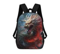 sinyumoney Japanese Warlord Dragon Children's School Backpack 3D Printed for Kids Travel Rucksacks Book Bags Kids School Bag 17inch