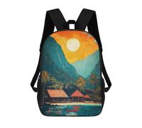 sinyumoney Java Art Children’s Backpack Girls Boys, Rucksack Bag, Daypack, Primary School, Perfect for Back to Kids School Or PE, Gifts And Travel 17inch