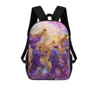 sinyumoney Jazz Band Painting Artwork Backpack School Daypacks Business Backpack Water Resistant Bookbag for Camping Outdoor Adventures And Daily Travel 17inch