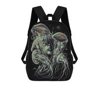 sinyumoney Jellyfish Art Print Kids Backpack, Backpack School Bag, Backpacks Kids School 3D Printed School Bags for Elementary And Middle School Students Teens Birthday Gift 17inch