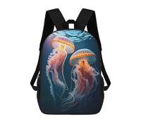 sinyumoney Jellyfish Colorful School Backpack 3D Printed Children's 17inch Backpacks Bag Bookbag for Kids Boy Girl Book Bags Kids School Bag Travel Rucksacks