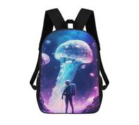 sinyumoney Jellyfish In Space Backpack School Bag Backpack For Girls Boys Backpacks Large Capacity Kids Backpack Lightweight School Bags For Kids Students 17inch