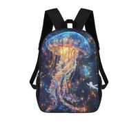 sinyumoney Jellyfish in Space School Backpack 3D Printed Children's 17inch Backpacks Bag Bookbag for Kids Boy Girl Book Bags Kids School Bag Travel Rucksacks