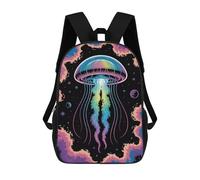 sinyumoney Jellyfish in Space School Backpack 3D Printed School Bags Boys Girls Laptop Backpack for Kids/Students/Adults 17inch