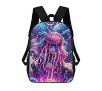 sinyumoney Jellyfish Mermaid Fantasy Kids Backpack, Backpack School Bag, Backpacks Kids School 3D Printed School Bags for Elementary And Middle School Students Teens Birthday Gift 17inch