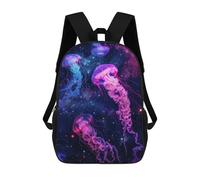 sinyumoney Jellyfish on Space School Backpack for Girls Backpack Water Repellent Casual Daypack Lightweight Rucksack Boy Girl School Backpack 17inch