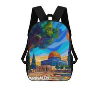 sinyumoney Jerusalem Palestine Children's Backpacks School Backpack 3D Printed Backpack for Kids Travel Rucksacks Book Bags Kids School Bag 17inch