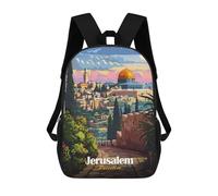 sinyumoney Jerusalem, Palestine Travel Backpack School Bag School Secondary High School College Backpack Travel for Teenage Girls Boys Women Men 17inch