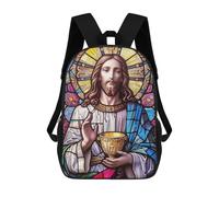 sinyumoney Jesus 5 School Backpack Secondary Causal Travel High School Bags for Teenage Girls Boys Women Men 17inch
