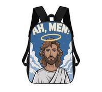 sinyumoney Jesus Christ Cartoon School Backpack Water Resistant School Bag Business Backpack for Boys/Girls/Teenagers 17inch