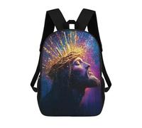 sinyumoney Jesus Christ Crown of Thorns Art Print Children's Backpack, Schoolbag Large Capacity Students Bookbag Rucksack Knapsack for Boys Girls Adults Teen 17inch