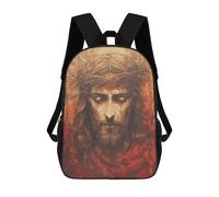 sinyumoney Jesus Christ Crown of Thorns Painting Rucksack Water Resistant Travel Backpack Computer Bag for Campus Outdoor Travel Sports 17inch