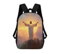 sinyumoney Jesus Christ Painting Artwork Backpack School Bag Fashion Stationery Backpack Waterproof Casual Daypacks- Perfect for Travel, Work And Daily Use 17inch