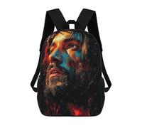 sinyumoney Jesus Christ Portrait Backpack School Bag Water Resistant Computer Rucksack for Campus Outdoor Travel Sports 17inch