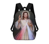 sinyumoney Jesus Christ Poster School Bags High Secondary School Bags Casual Backpack for Camping Outdoor Adventures And Daily Travel 17inch