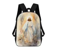 sinyumoney Jesus Christ - The Resurrection School Backpack School Bags For Girls Boys Backpack With Pocket Fashion School Bag Kids Backpack 17inch
