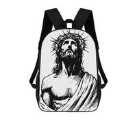 sinyumoney Jesus Christ with Crown of Thorns Rucksack Computer Rucksack for School/Work/Travel for Teenage Girls Boys Women Men 17inch