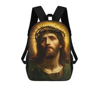 sinyumoney Jesus Christ with Crown of Thorns School Backpack Fashion Stationery Backpack Waterproof Casual Daypacks for Teenage Girls Boys Women Men 17inch