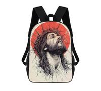 sinyumoney Jesus Christ with Crown Thorns Backpack School Bag Lightweight Schoolbag Dayback Bookbag College for Men/Women 17inch