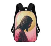 sinyumoney Jesus Golden Sun School Bags School Secondary High School College Backpack Travel for Campus Outdoor Travel Sports 17inch