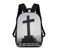 sinyumoney Jesus Poster Quotes 2 3D Printed School Backpack Casual Children's Backpacks 3D Printed School Bag for Boys Elementary And Middle 17inch