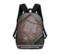 sinyumoney Jesus Poster Quotes 3 Rucksack Daypacks Business Backpack Water Resistant Bookbag for Men/Women 17inch