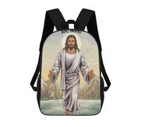 sinyumoney Jesus Walking on Water School Backpack Water Resistant Travel Backpack Computer Bag - Perfect for Travel, Work And Daily Use 17inch