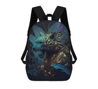 sinyumoney Jeweled Jaguar in Enchanted Forest Fashion Student School Backpack Suitable for Boys Girls Kids Casual Outdoor Travel Essential Daypack 17inch
