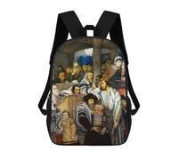 sinyumoney Jews Praying in Synagogue School Backpack Work Laptop Backpack Rucksack Bag for Camping Outdoor Adventures And Daily Travel 17inch