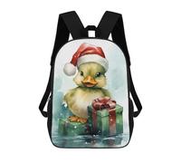 sinyumoney Jolly Happy Duck Christmas Backpack School Work Laptop Backpack Rucksack Bag for Men, Women & Teenage Boys 17inch